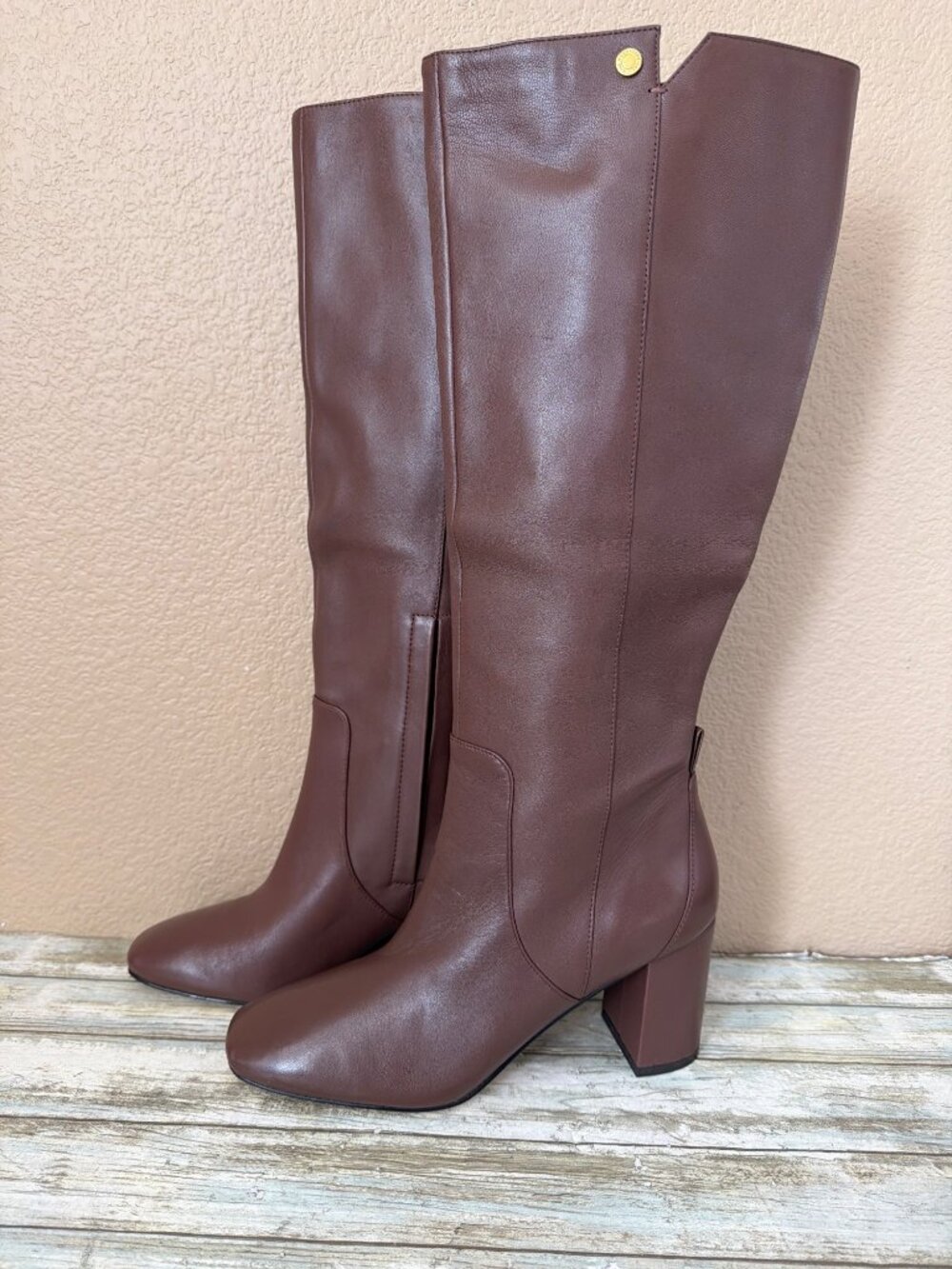 Cole Haan Chrystie Grand 360 Leather Knee High Boots Brown 7.5B NWOB
